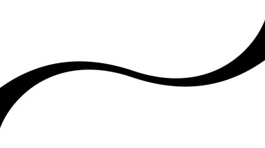 Karalamalı element salıncak çizgi vuruşu, eğri dalgalı ince şerit