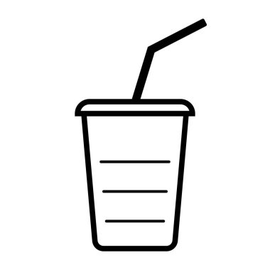 Saman dolu ikon bardak. Karbonatlı içecek bardağı.