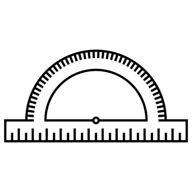 Kağıt üzerindeki açıları ve çizimleri ölçmek ve inşa etmek için açıcı aracı