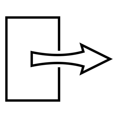 Çıkış simgesi, çıkış yönü ok olan kapı