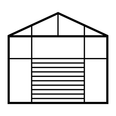 Garaj araba ikonu deposu, garaj kapısı tekerlekli jaluzi.