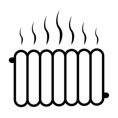 Isı ikonlu radyatör ısıtıcı, sıcak kış evi.