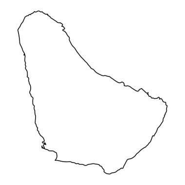 Barbados Karayip Adasının Ana Haritası