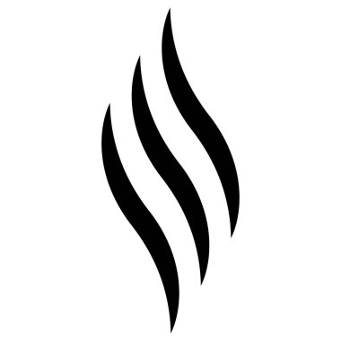 Simge aromalı buharlaşma logosu. Sıcak duman buharı yayılımı.