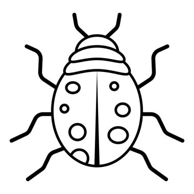 Siyah çizgili uğur böceği, sevimli böcek, bahar böceği uğur böceği.