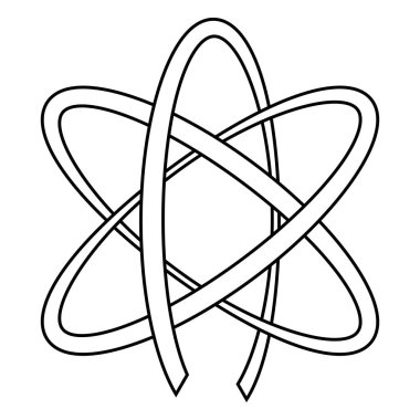 Simgesel atomik işaret ateizm inançsızlık dünya görüşü