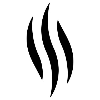 Dalgalı çizgiler ikon aroma buharlaşması, logo sıcak duman buharı yayılımı