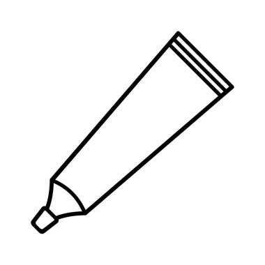 Diş macunu tüpü siyah çizgiler çiziyor çizgi film çizgi filmi diş kremi