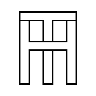 Bu simge için logo işareti çift harfli logoti t h