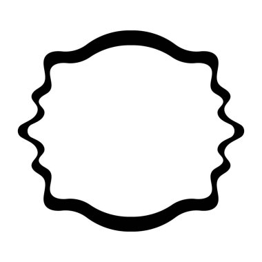 Zarif Kara Dalgalı Çerçeve, Minimalist Tasarımda Süslü Sınır