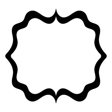 Zarif Kara Dalgalı Çerçeve, Minimalist Tasarımda Süslü Sınır