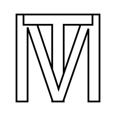 Logo işareti tm mt, simge çift harfli logoti t m.