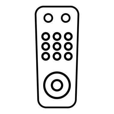 Gösterişli Siyah Uzaktan Kumanda, Minimalist Tasarımda Basit Düğmeler