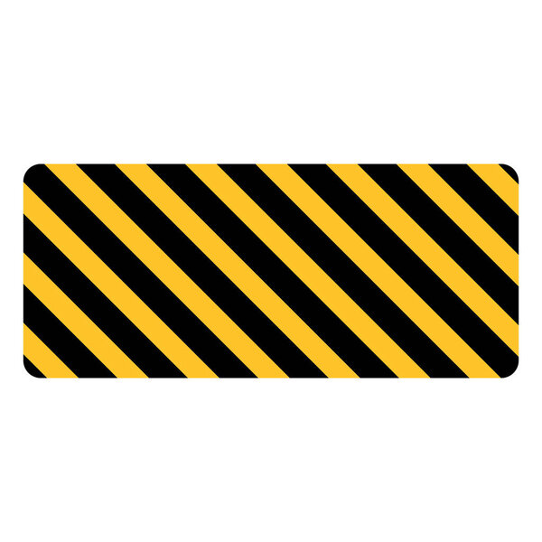Bold Yellow and Black Stripes, Warning Sign in Simple Design