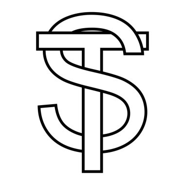 Logo simgesi t simgesi çift harfli logotlar.