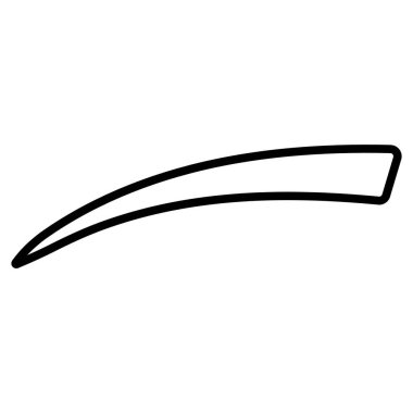 Zarif kaş kıvrımlı kaş şekli siyah dış hat.