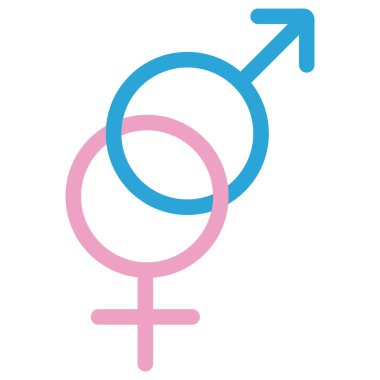 Birbirine kenetlenmiş Cinsiyet Sembolleri, Mavi ve Pembe Uyum