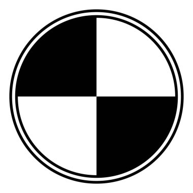 Yerçekimi Sembolü Merkezi, Yüksek Karşıtlıkta Kalın Geometrik Sembol