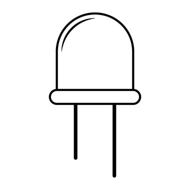 Devre Tasarımı ve Mühendislik Projeleri için Elektronik LED Bileşen Sembolü