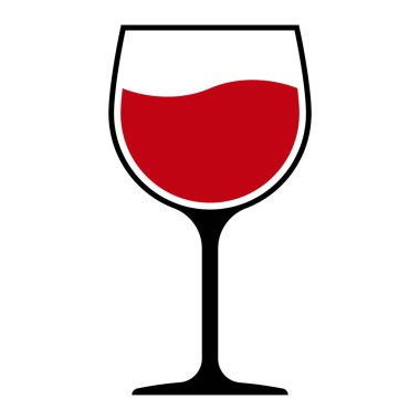 Nazik Dalgalı Yüzey Resimli Zarif Kırmızı Şarap Kadehi