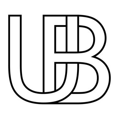 Logo işareti ub bu simge, çift harfli logotype u b