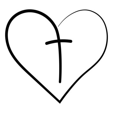 Aşkı, inancı, Hıristiyanlığı, bağlılığı temsil eden basit bir kalp.