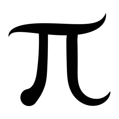 Yunan harfi pi zarif pi sembolü matematik ve bilim için mükemmel