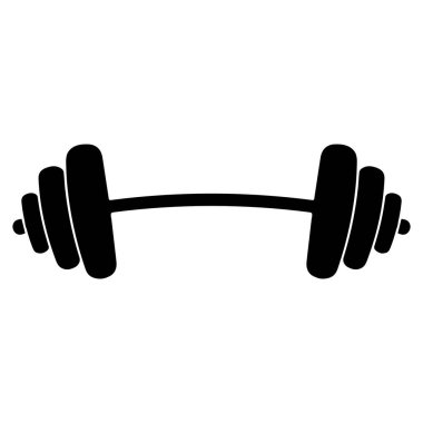 Çizgi film halteri, halter simgesi gücü, vücut geliştirmeyi simgeliyor. 