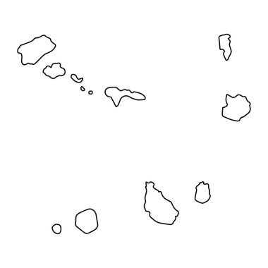 Cape Verde Adaları Harita Hattı Cape Verde takımadaları sınırları