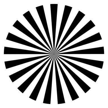 Radyal Kara Güneş patlaması ışını Optik İllüzyon güneş patlaması deseni mükemmel arkaplan