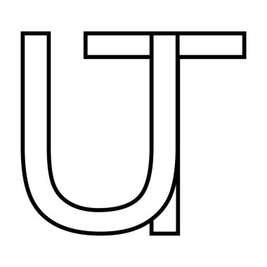Logo işareti ut tu simgesi çift harfli logotype u t