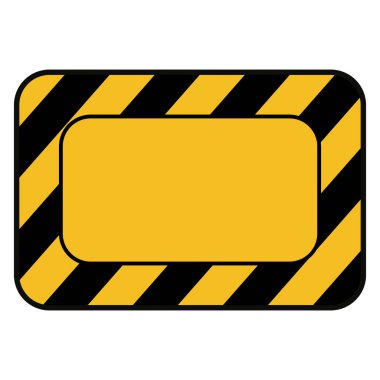 Güvenlik temaları için tehlikeli çizgilere sahip boş uyarı çerçevesi