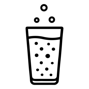 Sodalı bardak, köpüklü soda köpüklü su.