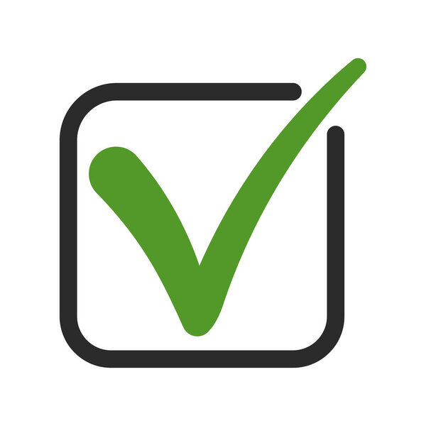 Green Check Mark Inside Black Square Box, Symbol voting elections