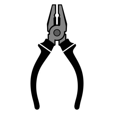 Görevleri kavramak ve kesmek için, siyah saplı çok yönlü pense aracı