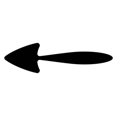 Sol Ok Kalın Siyah Yön, Seyrüsefer ve Arayüz Sembolü