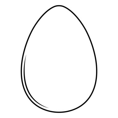 Minimalist egg shape, with inner contour for design and concept