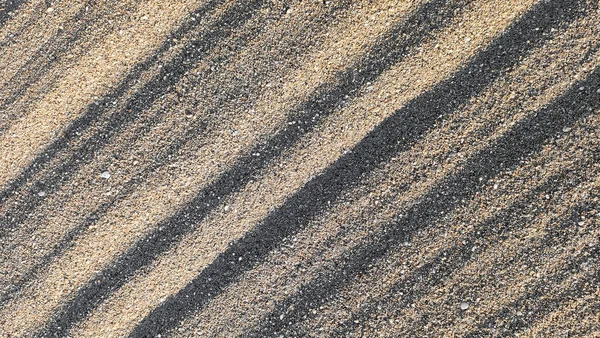 Sandy Surface Textured Diagonal Lines Top View Close — Stock Photo, Image