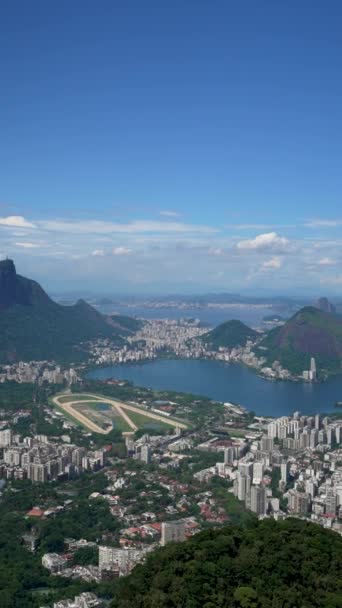 Όμορφη Πανοραμική Θέα Του Ρίο Ντε Τζανέιρο Από Δύο Αδέλφια — Αρχείο Βίντεο