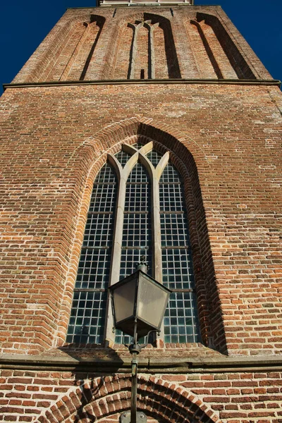 Torre Gótica Iglesia María Ciudad Vollenhove Overijssel Países Bajos Desde — Foto de Stock