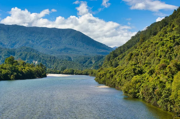 Der Karamea River Der Westküste Der Südinsel Neuseeland Fließt Durch — Stockfoto