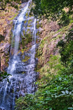 The Tat Mok Waterfall in Tat Mok National Park, province of Phetchabun, Thailand, can be reached after a strenuous hike. clipart