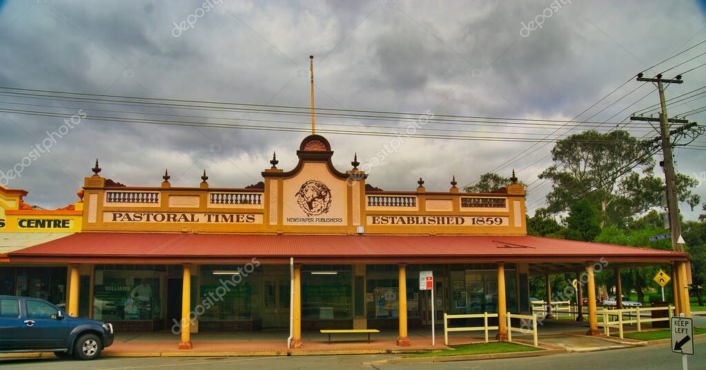 The heritage Pastoral Times building in the town of Deniliquin in the Western Riverina region of New South Wales, Australia