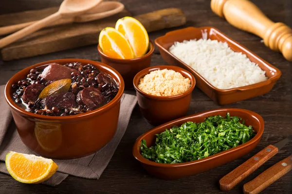 Feijoada Tipik Bir Brezilya Yemeği — Stok fotoğraf