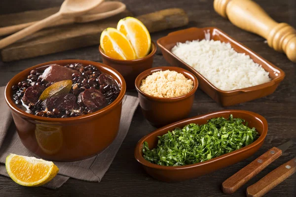 Feijoada Uma Típica Comida Brasileira — Fotografia de Stock