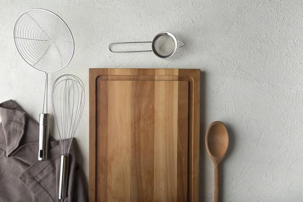 Geschirr Auf Dem Tisch Küchenutensilien — Stockfoto