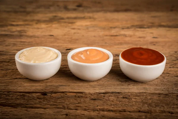 Sauces Ketchup Rose Mayonnaise — Photo