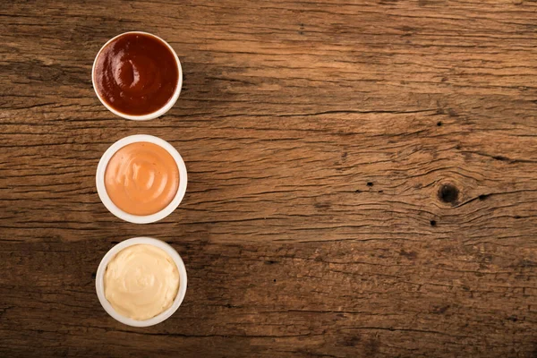 Ketchup Rozen Mayonaise Sauzen — Stockfoto