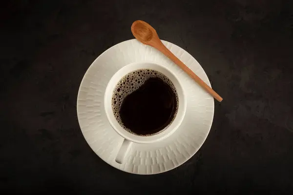 Taza Café Fondo Oscuro —  Fotos de Stock