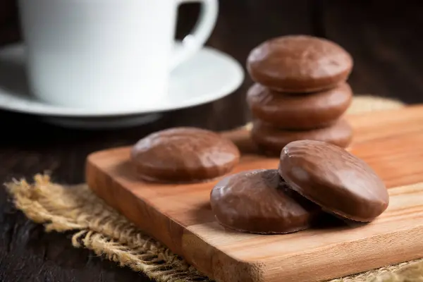 Çikolatalı Brezilya Ballı Kurabiyeleri Pao Mel — Stok fotoğraf